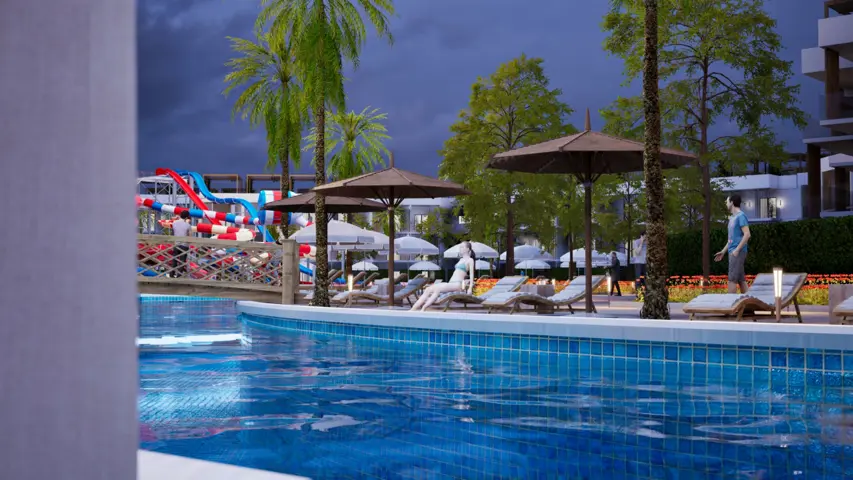 202 Second floor Building 6 side pool + 66 m2 special roof